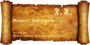 Nádasi Marianna névjegykártya